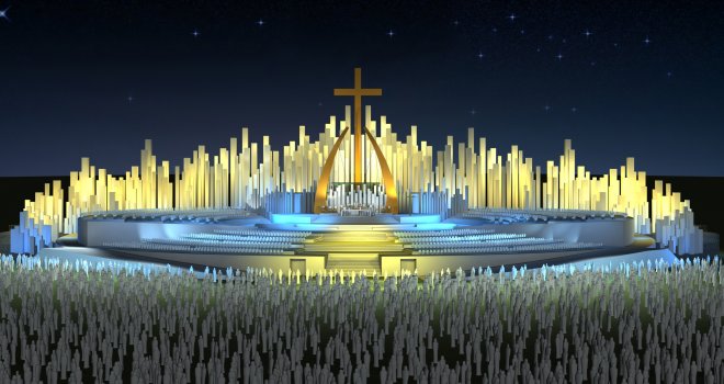 Escenario en Guaratiba para la JMJ 2013