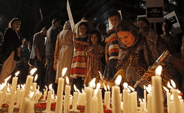 Velatorio por menores muertos en Pakistán